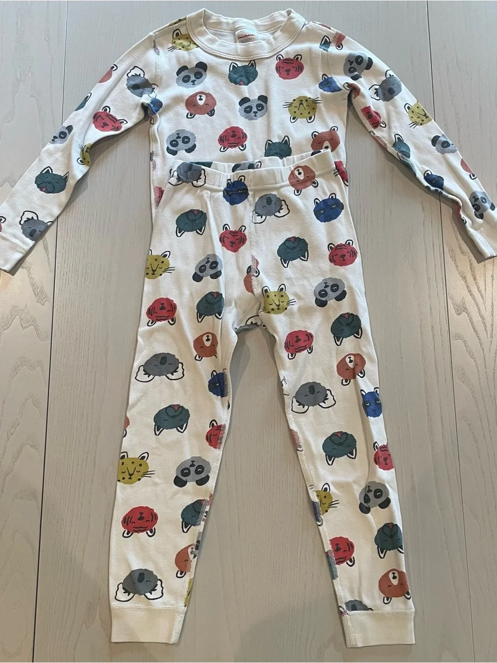 Hanna Andersson HannaJams Long John Pajama Set Cuddly Critters - Size 5 110